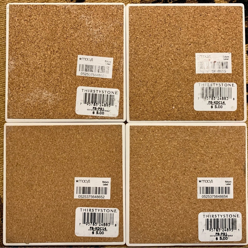 LN THIRSTYSTONE TRAVEL CERAMIC COASTERS. PERFECT FOR THE TRAVELER.DO NOT SWEAT. - Picture 3 of 4